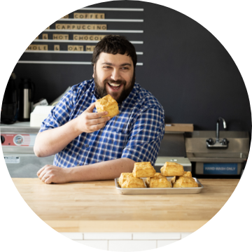 Man eating